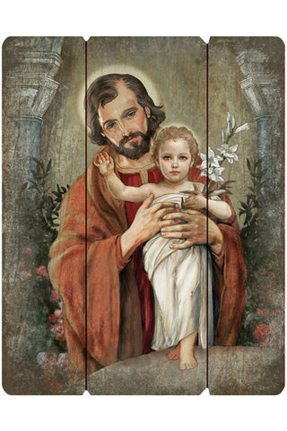 Saint Joseph Wooden Wall Plaque
