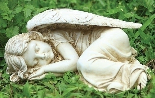 Peaceful Slumbering Angel Garden Statue